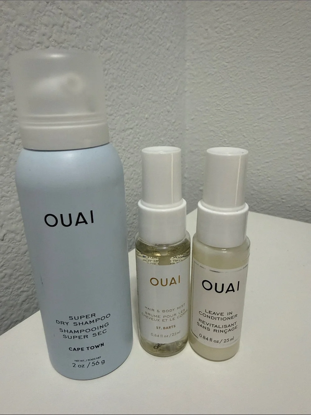 Ouai hair care bundle (Lot of 3) Cape Town Dry Shampoo St. Barts Hair Body Mist